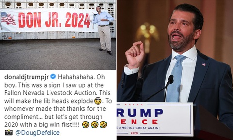 Con trai ông Trump sẽ ra tranh cử tổng thống 2024? - Ảnh 1. Con trai ông Trump sẽ ra tranh cử tổng thống 2024? - Ảnh 1.