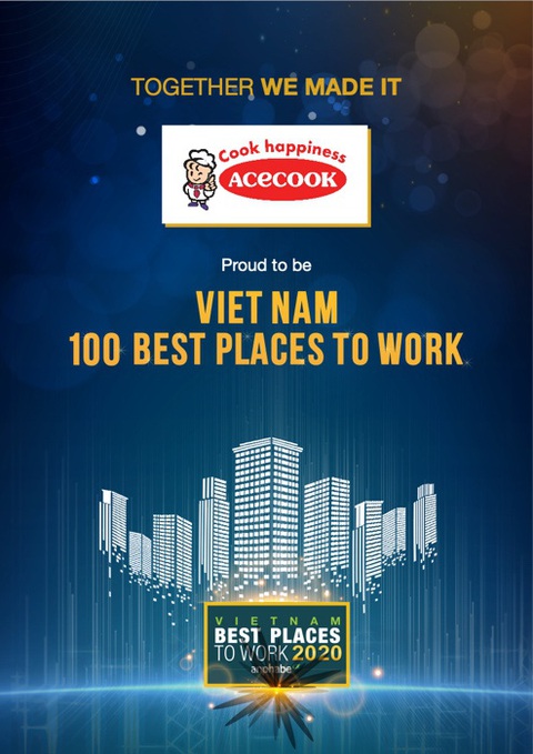 Acecook Việt Nam thuộc Top 10 Doanh Nghiệp tiêu biểu có nguồn nhân lực hạnh phúc 2020 - Ảnh 1. Acecook Việt Nam thuộc Top 10 Doanh Nghiệp tiêu biểu có nguồn nhân lực hạnh phúc 2020 - Ảnh 1.
