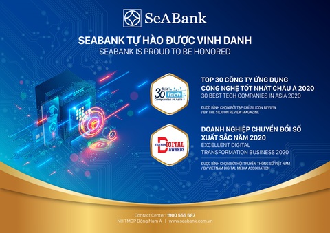 SeABank nhận giải thưởng chuyển đổi số Việt Nam - Ảnh 1. SeABank nhận giải thưởng chuyển đổi số Việt Nam - Ảnh 1.
