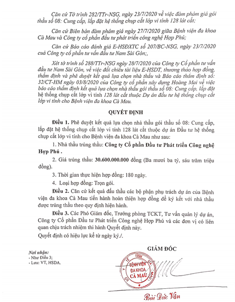 Cà Mau mua máy chụp CT giá 30,6 tỉ đồng, nơi khác chỉ 15 tỉ? - Ảnh 1. Cà Mau mua máy chụp CT giá 30,6 tỉ đồng, nơi khác chỉ 15 tỉ? - Ảnh 1.