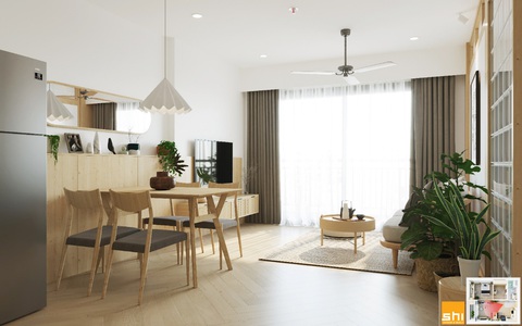 Thiết kế nội thất căn hộ phong cách Japandi - Sự kết hợp 2 châu lục - Ảnh 6. Thiết kế nội thất căn hộ phong cách Japandi - Sự kết hợp 2 châu lục - Ảnh 6.