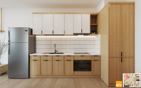 Thiết kế nội thất căn hộ phong cách Japandi - Sự kết hợp 2 châu lục - Ảnh 7. Thiết kế nội thất căn hộ phong cách Japandi - Sự kết hợp 2 châu lục - Ảnh 7.