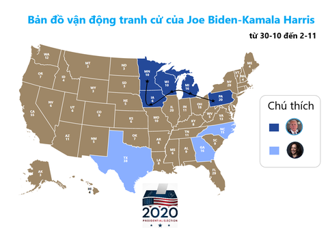 Hai ông Trump, Biden làm gì trong ngày cuối trước bầu cử? - Ảnh 3. Hai ông Trump, Biden làm gì trong ngày cuối trước bầu cử? - Ảnh 3.