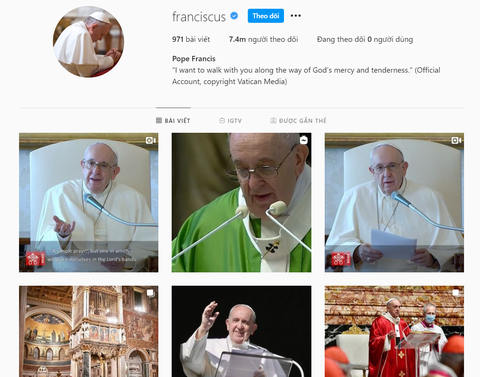 Vatican điều tra vụ tài khoản Instagram Đức Giáo hoàng like ảnh người mẫu - Ảnh 1. Vatican điều tra vụ tài khoản Instagram Đức Giáo hoàng like ảnh người mẫu - Ảnh 1.