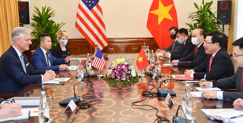 Phó thủ tướng Phạm Bình Minh tiếp Cố vấn an ninh quốc gia Mỹ O’Brien - Ảnh 3. Phó thủ tướng Phạm Bình Minh tiếp Cố vấn an ninh quốc gia Mỹ O’Brien - Ảnh 3.