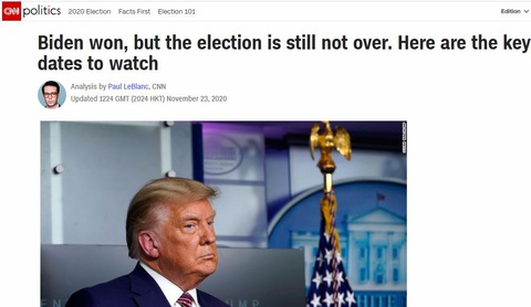 Đài CNN: Ông Biden thắng, nhưng cuộc bầu cử vẫn chưa kết thúc - Ảnh 1. Đài CNN: Ông Biden thắng, nhưng cuộc bầu cử vẫn chưa kết thúc - Ảnh 1.