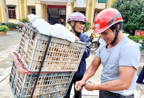 Bà con vùng lũ Hà Tĩnh vui mừng nhận gà giống - Ảnh 6. Bà con vùng lũ Hà Tĩnh vui mừng nhận gà giống - Ảnh 6.