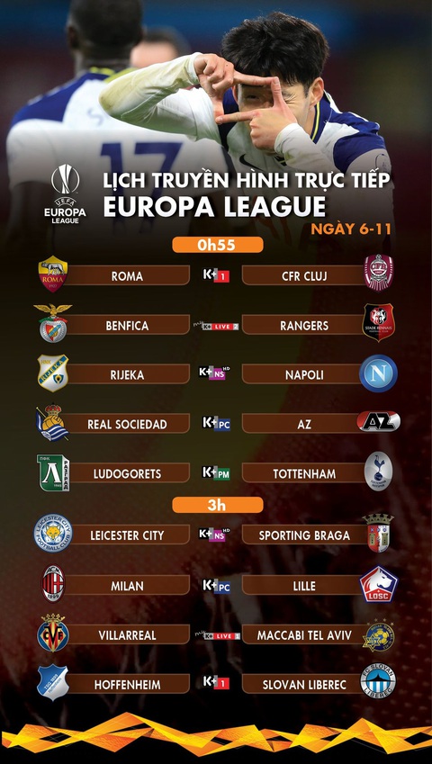 Lịch trực tiếp Europa League: Tottenham trở lại mạch thắng? - Ảnh 1. Lịch trực tiếp Europa League: Tottenham trở lại mạch thắng? - Ảnh 1.