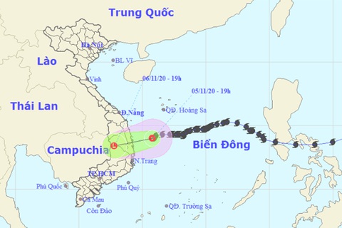Áp thấp nhiệt đới trên đường tiến vào Quảng Ngãi đến Phú Yên - Ảnh 1. Áp thấp nhiệt đới trên đường tiến vào Quảng Ngãi đến Phú Yên - Ảnh 1.