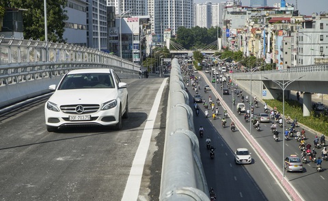 Hà Nội thông xe đường vành đai 2 trên cao, đoạn Ngã Tư Vọng - Ngã Tư Sở - Ảnh 9. Hà Nội thông xe đường vành đai 2 trên cao, đoạn Ngã Tư Vọng - Ngã Tư Sở - Ảnh 9.