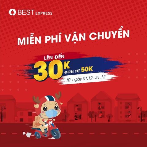 BEST Express miễn phí vận chuyển chào bão sale 12.12 - Ảnh 1. BEST Express miễn phí vận chuyển chào bão sale 12.12 - Ảnh 1.