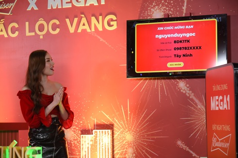 3 Vua lộc vàng đầu tiên từ chương trình khuyến mãi khủng của Budweiser và Mega1 - Ảnh 2. 3 Vua lộc vàng đầu tiên từ chương trình khuyến mãi khủng của Budweiser và Mega1 - Ảnh 2.