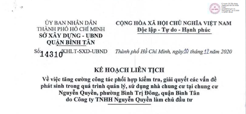 Lập tổ công tác tăng cường giải quyết sai phạm tại chung cư Nguyễn Quyền - Ảnh 1. Lập tổ công tác tăng cường giải quyết sai phạm tại chung cư Nguyễn Quyền - Ảnh 1.