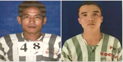 Truy tìm 2 phạm nhân đang thụ án tội giết người trốn khỏi trại giam Cây Cầy - Ảnh 1. Truy tìm 2 phạm nhân đang thụ án tội giết người trốn khỏi trại giam Cây Cầy - Ảnh 1.
