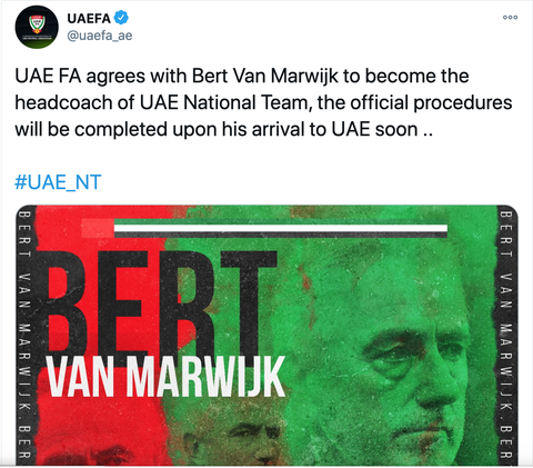 Bổ nhiệm lại Bert Van Marwijk, UAE có muốn dự World Cup không? - Ảnh 2. Bổ nhiệm lại Bert Van Marwijk, UAE có muốn dự World Cup không? - Ảnh 2.