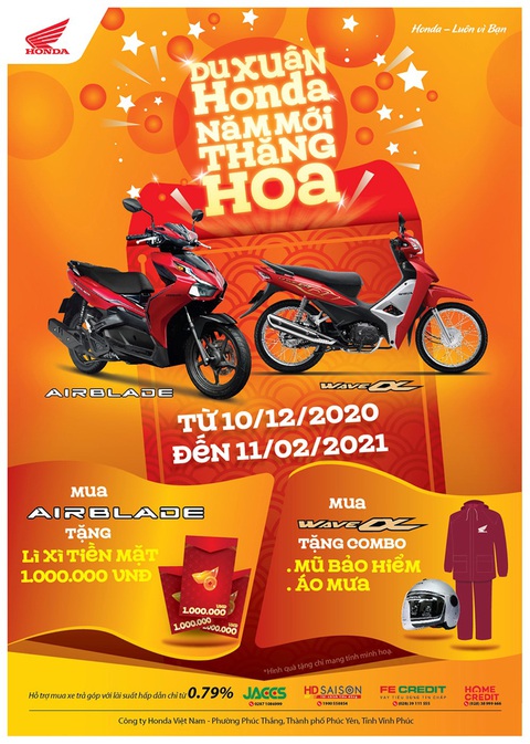 Nhận ưu đãi khi mua xe Wave Alpha 110cc & Air Blade 150cc/125cc - Ảnh 1.