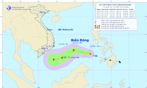 Sáng sớm 20-12, áp thấp nhiệt đới vào Biển Đông, có thể mạnh lên thành cơn bão 14 - Ảnh 1. Sáng sớm 20-12, áp thấp nhiệt đới vào Biển Đông, có thể mạnh lên thành cơn bão 14 - Ảnh 1.