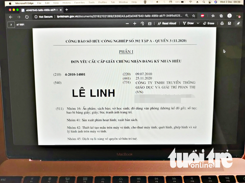Bị Lê Linh phản đối đơn đăng ký nhãn hiệu 10 năm trước, Phan Thị muốn hủy đơn - Ảnh 1. Bị Lê Linh phản đối đơn đăng ký nhãn hiệu 10 năm trước, Phan Thị muốn hủy đơn - Ảnh 1.
