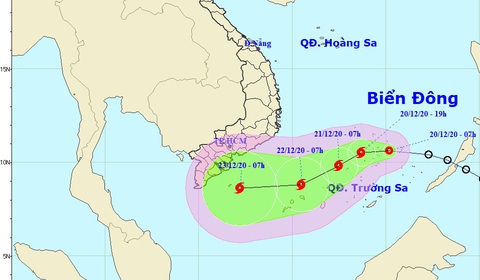 Áp thấp nhiệt đới cách Song Tử Tây 170km, dự báo thành bão trong hôm nay - Ảnh 1. Áp thấp nhiệt đới cách Song Tử Tây 170km, dự báo thành bão trong hôm nay - Ảnh 1.