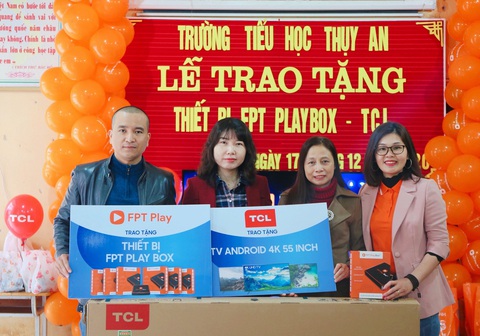 Hoàn tất trao tặng 100 Rạp Phim Trường Em do FPT Play và TCL tổ chức - Ảnh 1. Hoàn tất trao tặng 100 Rạp Phim Trường Em do FPT Play và TCL tổ chức - Ảnh 1.