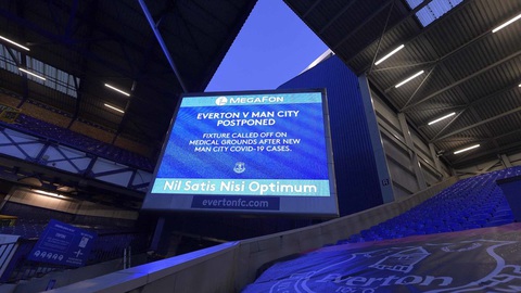 Trận Everton - Man City bị hoãn gần sát giờ vì COVID-19 - Ảnh 1. Trận Everton - Man City bị hoãn gần sát giờ vì COVID-19 - Ảnh 1.