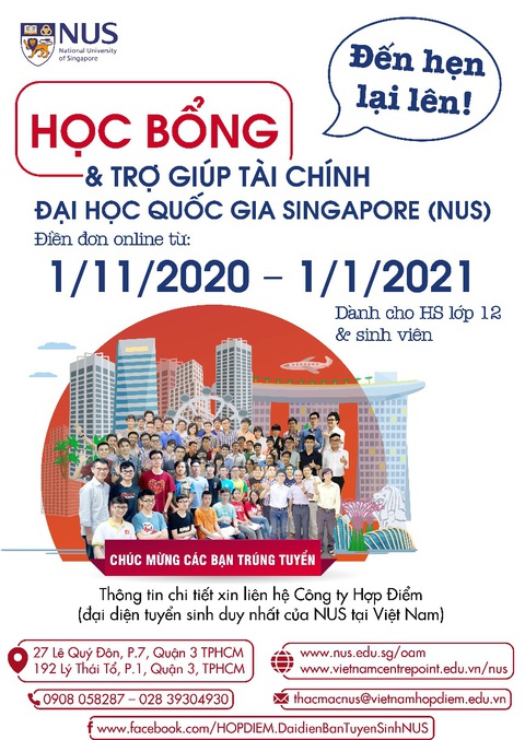 12/12 : Đừng quên họp Zoom với giám đốc tuyển sinh NUS - Ảnh 1. 12/12 : Đừng quên họp Zoom với giám đốc tuyển sinh NUS - Ảnh 1.