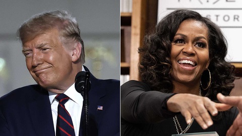 Khảo sát Gallup: Tổng thống Trump, bà Obama được người Mỹ ngưỡng mộ nhất năm 2020 - Ảnh 1. Khảo sát Gallup: Tổng thống Trump, bà Obama được người Mỹ ngưỡng mộ nhất năm 2020 - Ảnh 1.