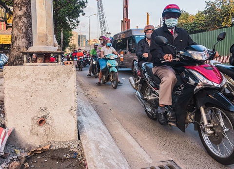 Nâng đường Nguyễn Hữu Cảnh: đã tính phương án không để dân thiệt - Ảnh 2. Nâng đường Nguyễn Hữu Cảnh: đã tính phương án không để dân thiệt - Ảnh 2.