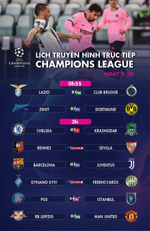 Lịch trực tiếp Champions League 9-12: Leipzig - Man United - Ảnh 1. Lịch trực tiếp Champions League 9-12: Leipzig - Man United - Ảnh 1.