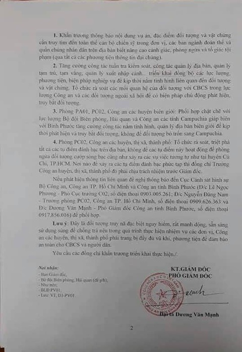 Công an Bình Phước phối hợp truy bắt nghi phạm bắn chết 4 người ở Củ Chi - Ảnh 3. Công an Bình Phước phối hợp truy bắt nghi phạm bắn chết 4 người ở Củ Chi - Ảnh 3.