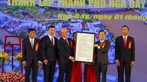 Hậu Giang công bố thành lập thành phố Ngã Bảy - Ảnh 1. Hậu Giang công bố thành lập thành phố Ngã Bảy - Ảnh 1.