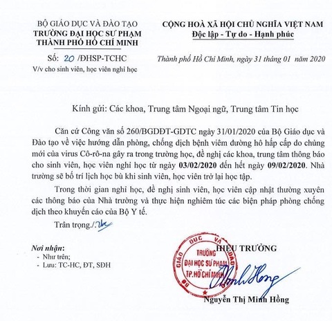 Hơn 60 đại học cho sinh viên nghỉ phòng dịch - Ảnh 1. Hơn 60 đại học cho sinh viên nghỉ phòng dịch - Ảnh 1.