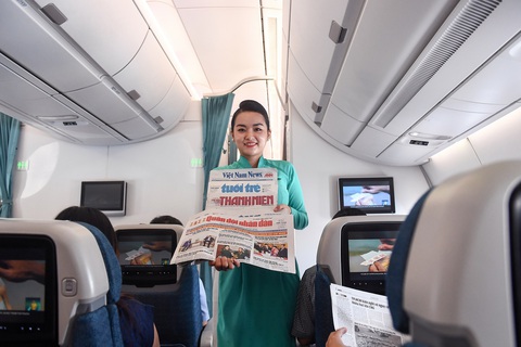 Tất cả máy bay từ Hàn Quốc về Việt Nam đều được Vietnam Airlines khử trùng - Ảnh 1. Tất cả máy bay từ Hàn Quốc về Việt Nam đều được Vietnam Airlines khử trùng - Ảnh 1.