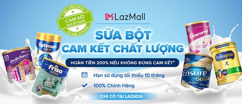 Lazada triển khai chương trình Sữa bột cam kết chính hãng - Ảnh 1. Lazada triển khai chương trình Sữa bột cam kết chính hãng - Ảnh 1.