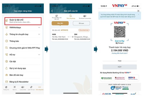 Thanh toán mã đặt chỗ Vietnam Airlines qua phương thức VNPAY-QR - Ảnh 1. Thanh toán mã đặt chỗ Vietnam Airlines qua phương thức VNPAY-QR - Ảnh 1.