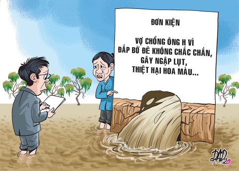 Vui buồn vụ kiện ở làng quê - Kỳ 1: Chỉ tại... nước tràn bờ đê - Ảnh 1. Vui buồn vụ kiện ở làng quê - Kỳ 1: Chỉ tại... nước tràn bờ đê - Ảnh 1.