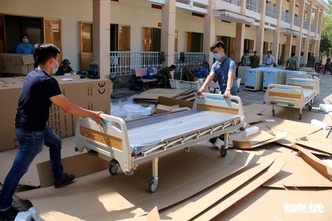 Thứ hai 10-2, bệnh viện dã chiến phòng dịch corona đầu tiên của TP.HCM hoạt động - Ảnh 1. Thứ hai 10-2, bệnh viện dã chiến phòng dịch corona đầu tiên của TP.HCM hoạt động - Ảnh 1.