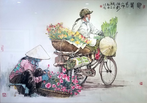 Thái Mặc Niên Hoa: Triển lãm tranh của 5 họa sĩ thủy mặc hàng đầu Sài Gòn - Ảnh 9. Thái Mặc Niên Hoa: Triển lãm tranh của 5 họa sĩ thủy mặc hàng đầu Sài Gòn - Ảnh 9.
