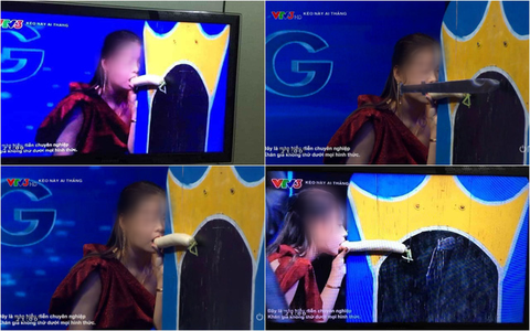 Kèo này ai thắng gây phẫn nộ vì cô gái ngậm củ cải, MC phải xin lỗi - Ảnh 2. Kèo này ai thắng gây phẫn nộ vì cô gái ngậm củ cải, MC phải xin lỗi - Ảnh 2.