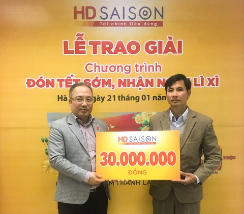 Trúng thưởng 30 triệu đồng khi vay tiêu dùng với HD SAISON - Ảnh 1. Trúng thưởng 30 triệu đồng khi vay tiêu dùng với HD SAISON - Ảnh 1.