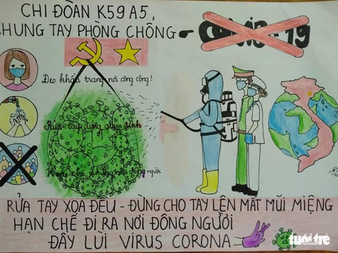 ‘Cùng áo xanh thắng nhanh COVID-19’ qua bộ tranh dí dỏm - Ảnh 5. ‘Cùng áo xanh thắng nhanh COVID-19’ qua bộ tranh dí dỏm - Ảnh 5.