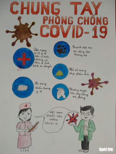 ‘Cùng áo xanh thắng nhanh COVID-19’ qua bộ tranh dí dỏm - Ảnh 6. ‘Cùng áo xanh thắng nhanh COVID-19’ qua bộ tranh dí dỏm - Ảnh 6.