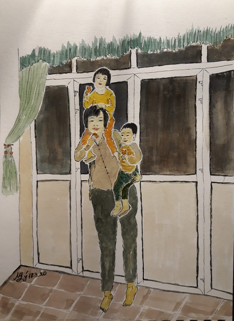Hà Nội yêu thương, Hà Nội lạ kỳ qua ký họa mùa COVID-19 - Ảnh 5. Hà Nội yêu thương, Hà Nội lạ kỳ qua ký họa mùa COVID-19 - Ảnh 5.