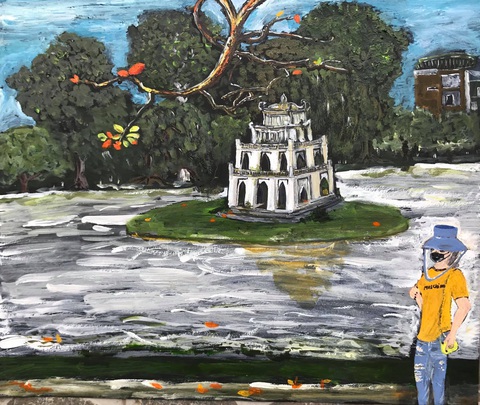 Hà Nội yêu thương, Hà Nội lạ kỳ qua ký họa mùa COVID-19 - Ảnh 7. Hà Nội yêu thương, Hà Nội lạ kỳ qua ký họa mùa COVID-19 - Ảnh 7.