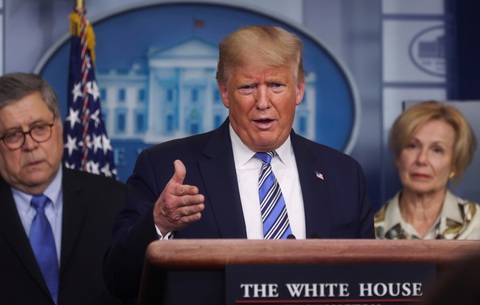 Ông Trump: Các thuốc trị COVID-19 sắp thử nghiệm có thể là quà từ Thượng đế - Ảnh 1. Ông Trump: Các thuốc trị COVID-19 sắp thử nghiệm có thể là quà từ Thượng đế - Ảnh 1.