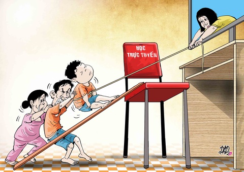 Dạy trực tuyến cho tiểu học: không dễ đâu! - Ảnh 1. Dạy trực tuyến cho tiểu học: không dễ đâu! - Ảnh 1.