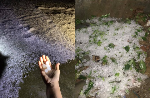 Dông lốc quật đứt cầu treo, mưa đá dày đặc lại xuất hiện ở Lào Cai - Ảnh 2. Dông lốc quật đứt cầu treo, mưa đá dày đặc lại xuất hiện ở Lào Cai - Ảnh 2.
