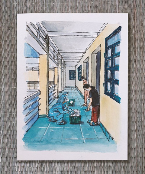 Ký họa dễ thương trong kỳ cách ly nghỉ dưỡng của kiến trúc sư về từ Anh - Ảnh 3. Ký họa dễ thương trong kỳ cách ly nghỉ dưỡng của kiến trúc sư về từ Anh - Ảnh 3.