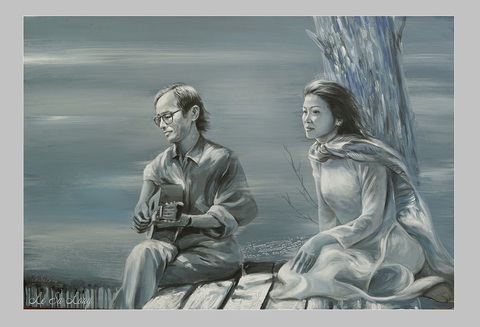 Ai ở đâu, ở yên đó vẫn có thể xem tranh tưởng nhớ Trịnh Công Sơn - Ảnh 1. Ai ở đâu, ở yên đó vẫn có thể xem tranh tưởng nhớ Trịnh Công Sơn - Ảnh 1.