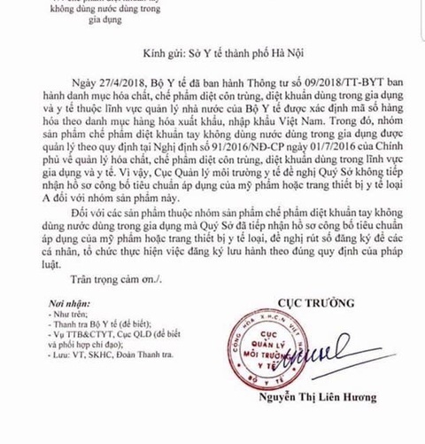 Sở Y tế Hà Nội bị trách vì chứng nhận sản phẩm sai - Ảnh 1. Sở Y tế Hà Nội bị trách vì chứng nhận sản phẩm sai - Ảnh 1.
